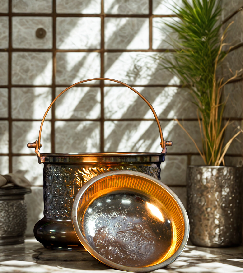 Handcrafted Moroccan Brass Water Vessel – Traditional Artisan Craft