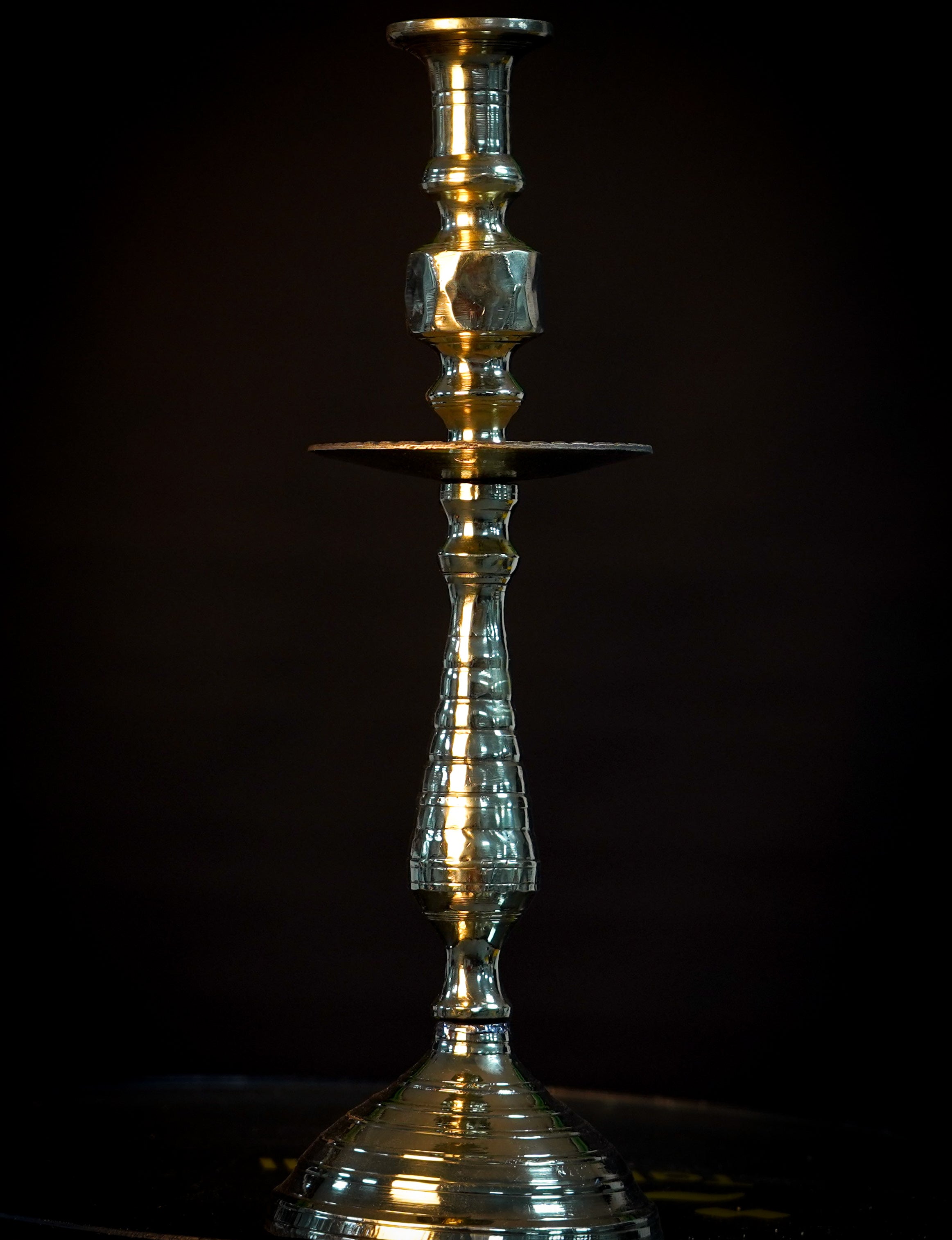 Moroccan Polished Brass Chandelier – Traditional Candle Holder